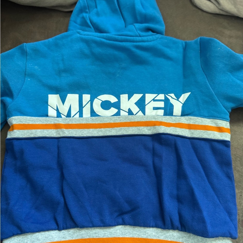 Blue and Orange Kids Hoodie with Mickey Design - Picture 5 of 5